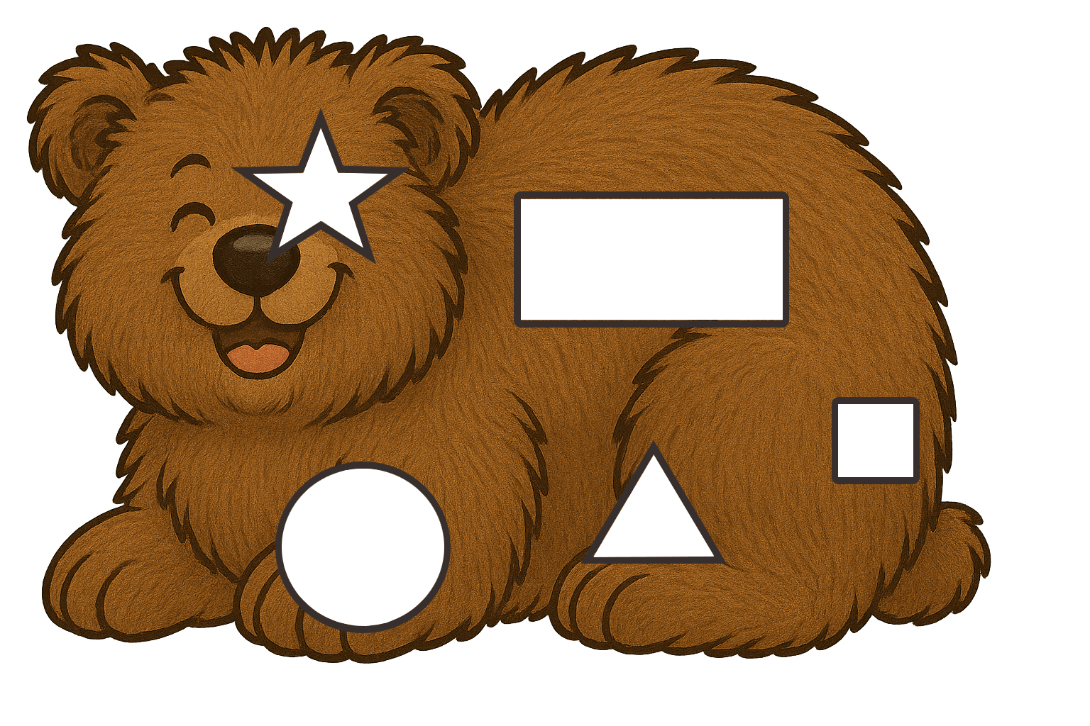 Bear with cutouts