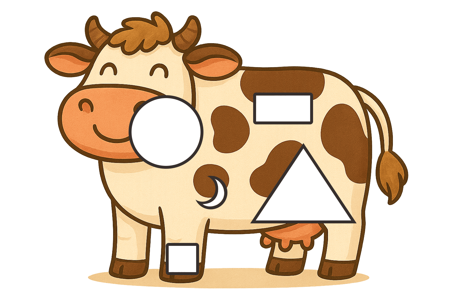 Cow with cutouts