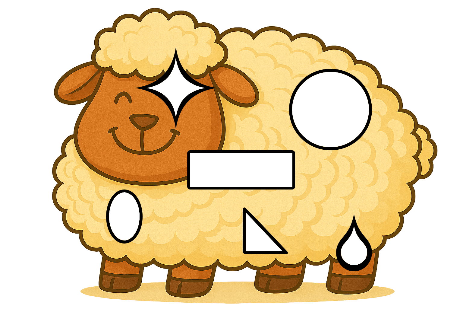 Sheep with cutouts