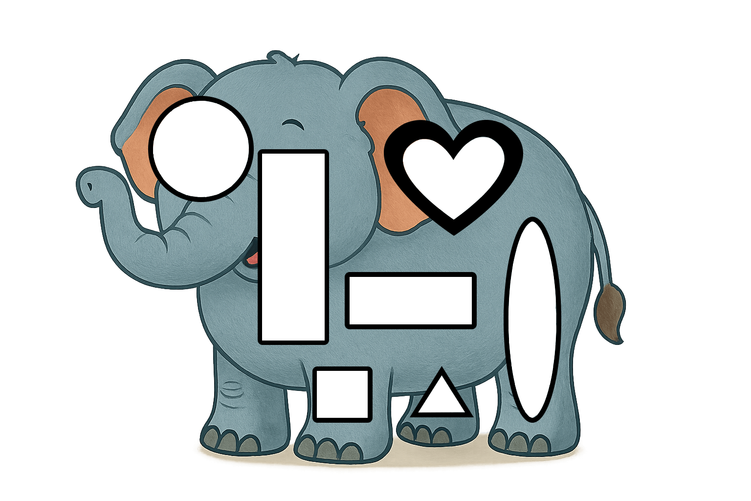 Elephant with cutouts
